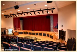 Belfast High School auditorium stage