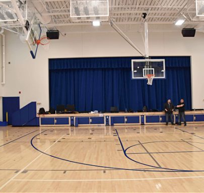 Big Flats school auditorium gym